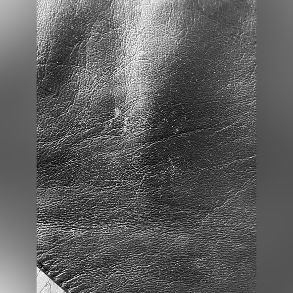 Vintage Drospo Black Leather Biker / Moto Zip Up Vest - Size L/XL - Picture 8 of 12